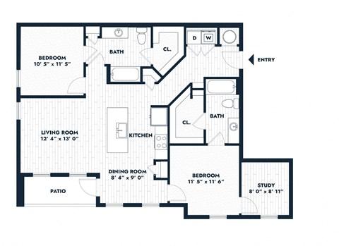 Alta Center Point Apartments in San Marcos, Texas B2 Floor Plan